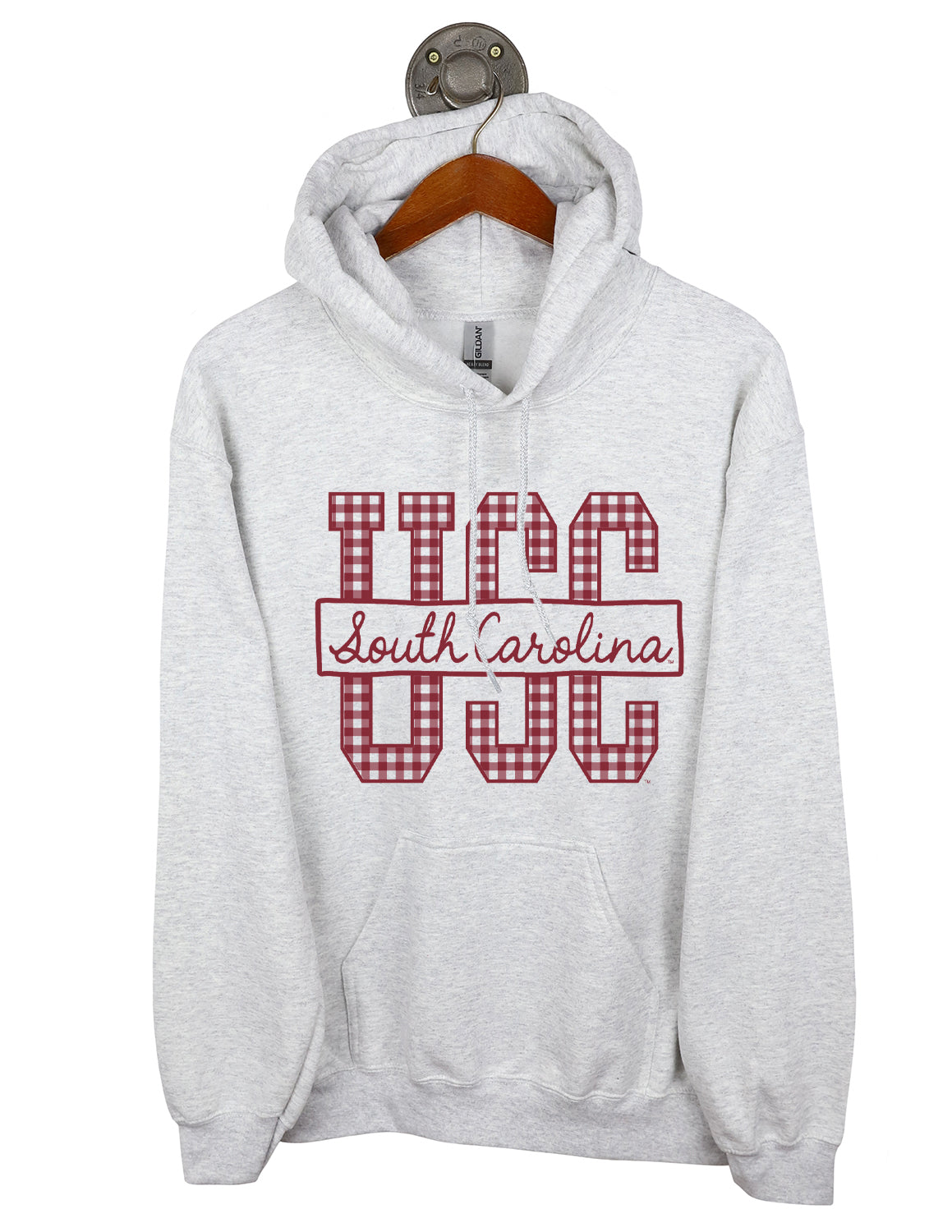 USC Gingham Initials Hoodie