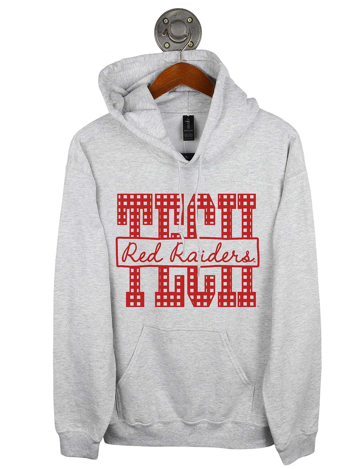 TTU Gingham Initials Hoodie