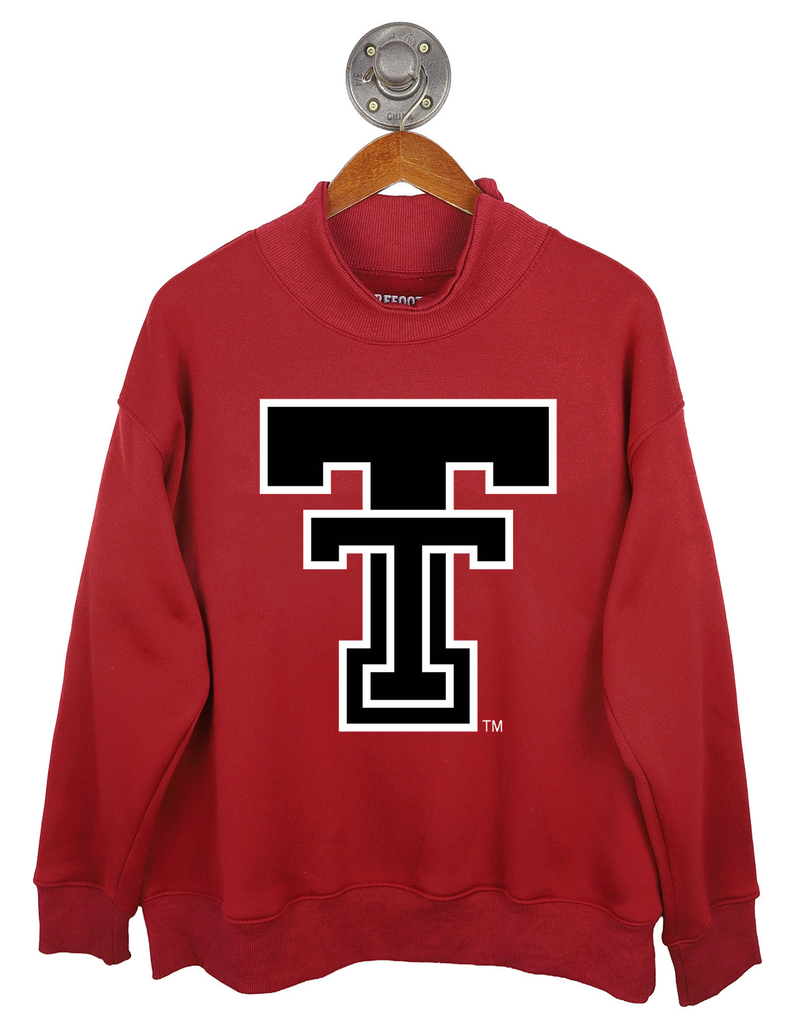 TTU Just the Logo Mockneck Sweater