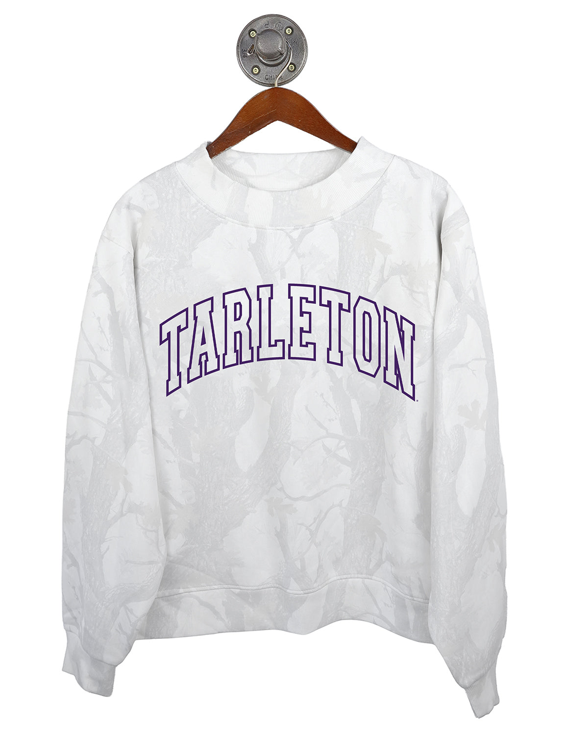 TSU Camo Puff Outline Arch Mockneck Sweatshirt