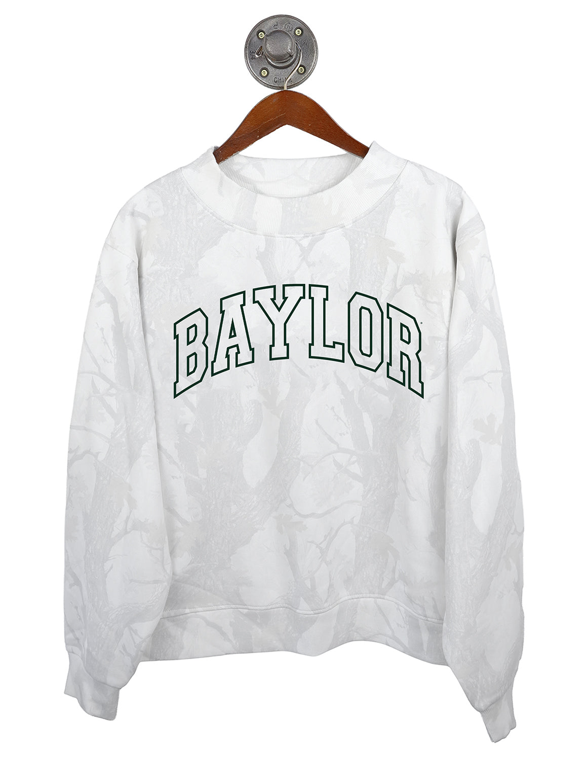 BU Camo Puff Outline Arch Mockneck Sweatshirt