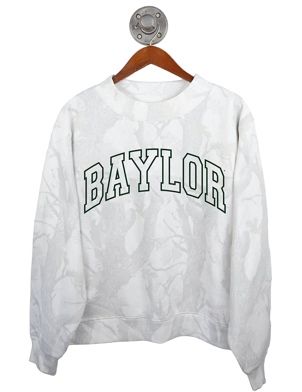 BU Camo Puff Outline Arch Mockneck Sweatshirt