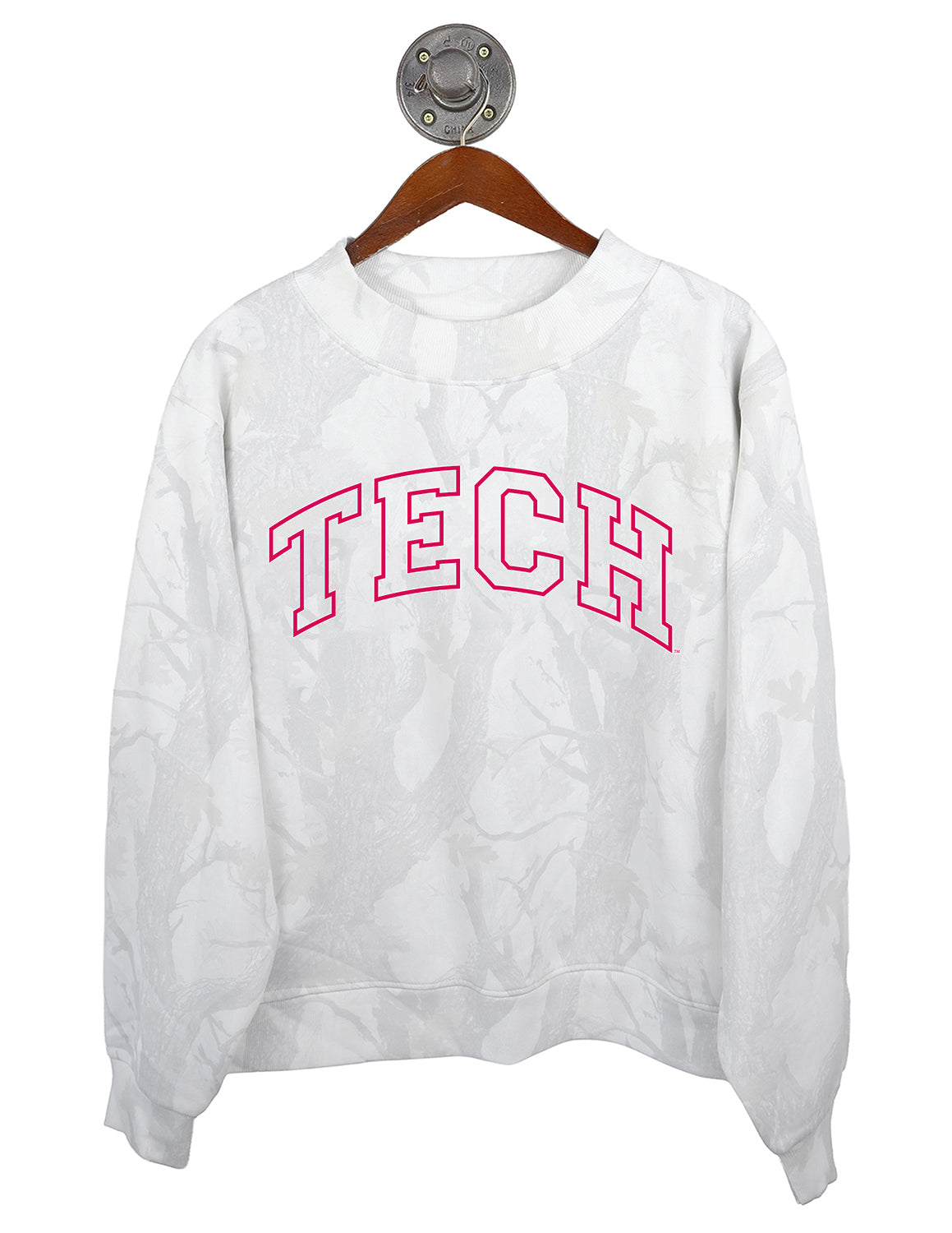 TTU Camo Puff Outline Arch Mockneck Sweatshirt