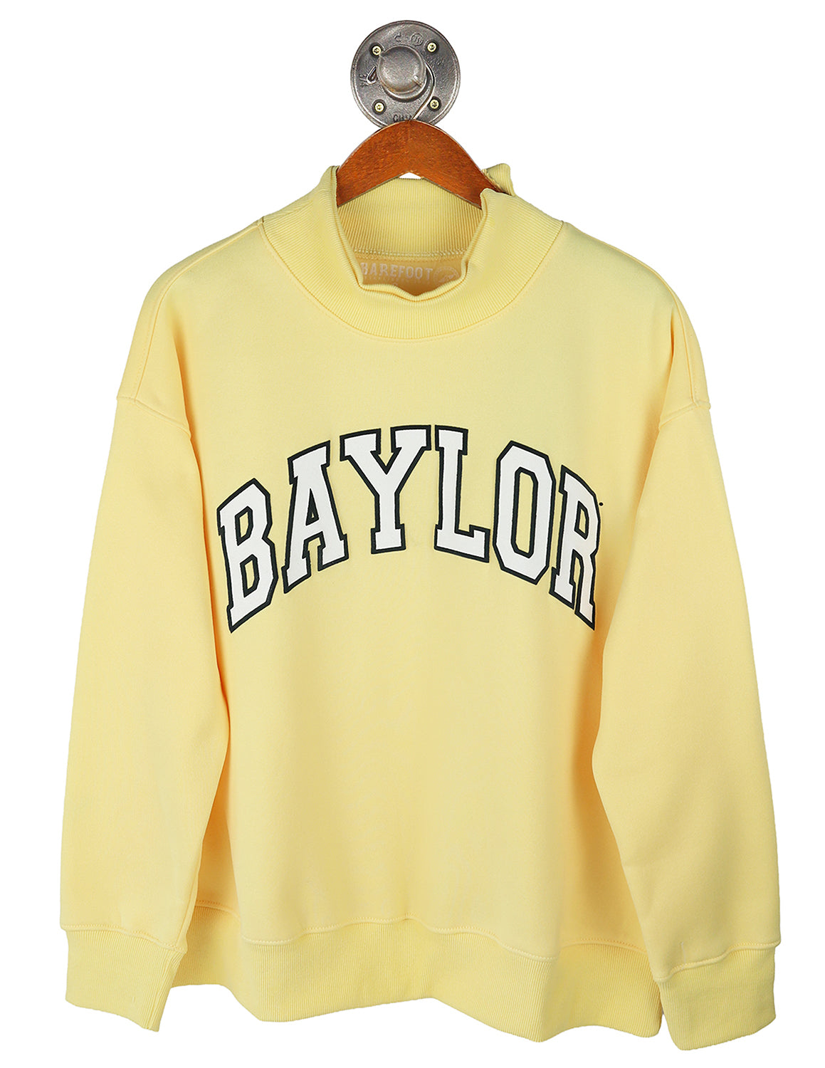 BU Puff Outline Arch Mockneck Sweatshirt
