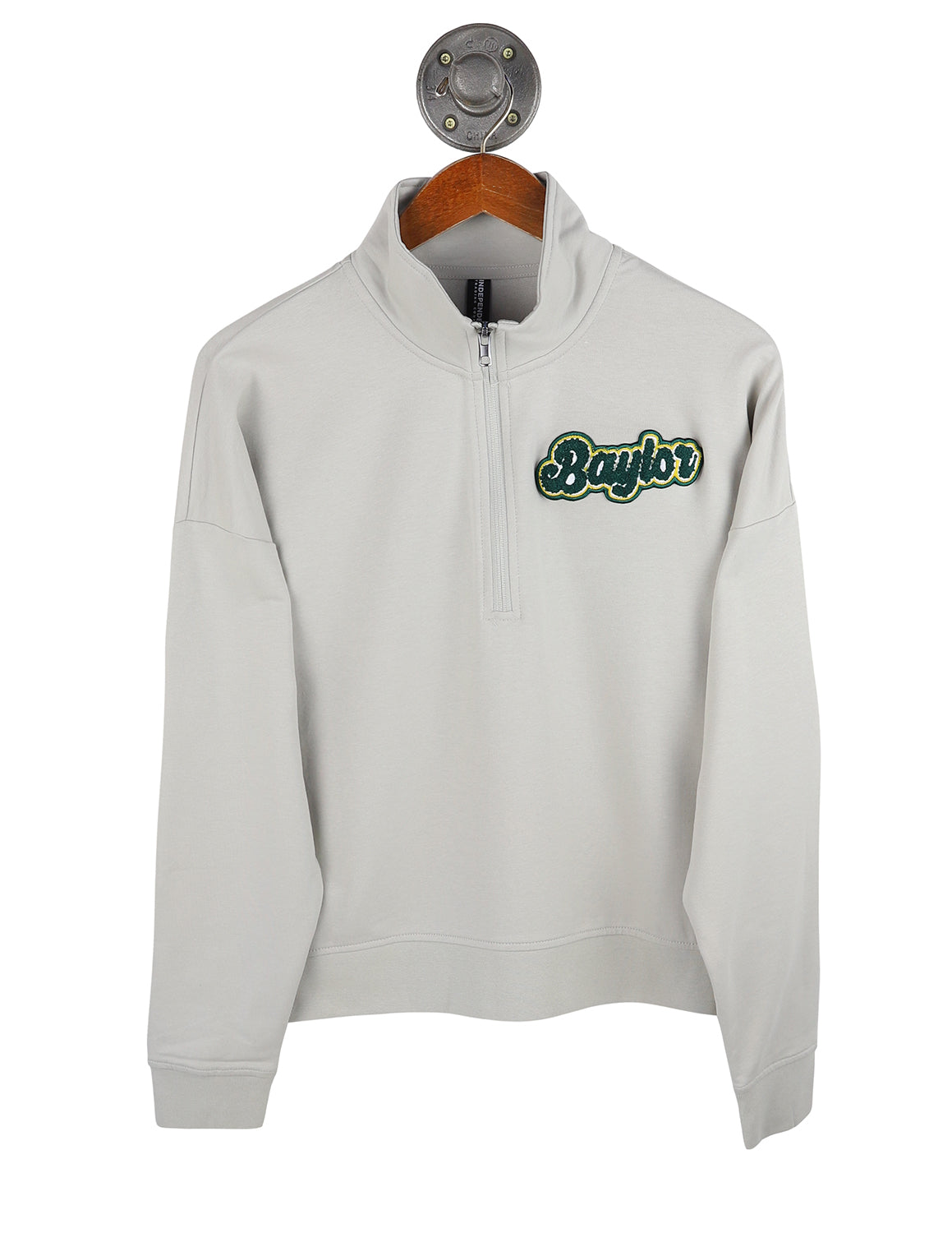 BU Bouncy Script Quarter Zip Pullover