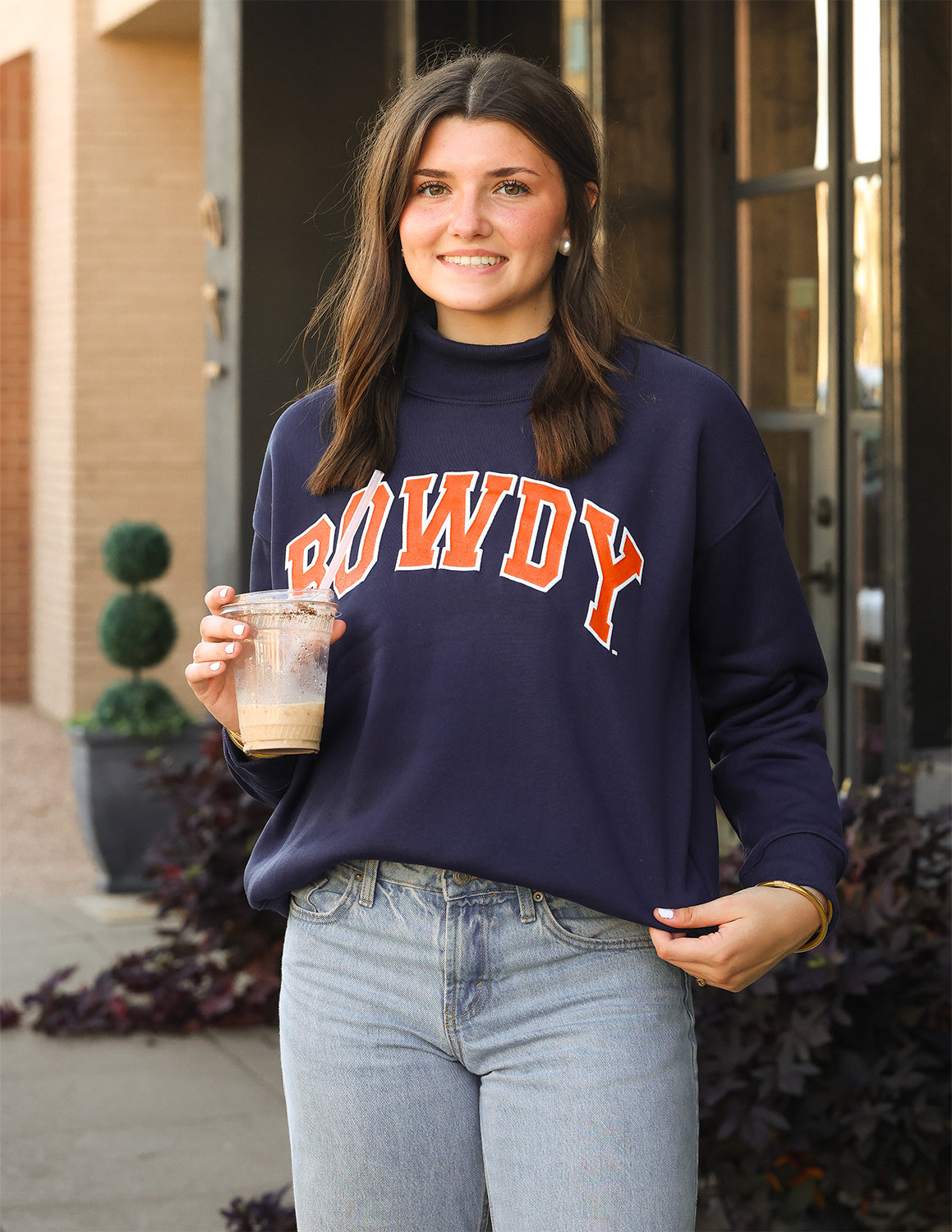 UTSA Puff Outline Arch Mockneck Sweatshirt