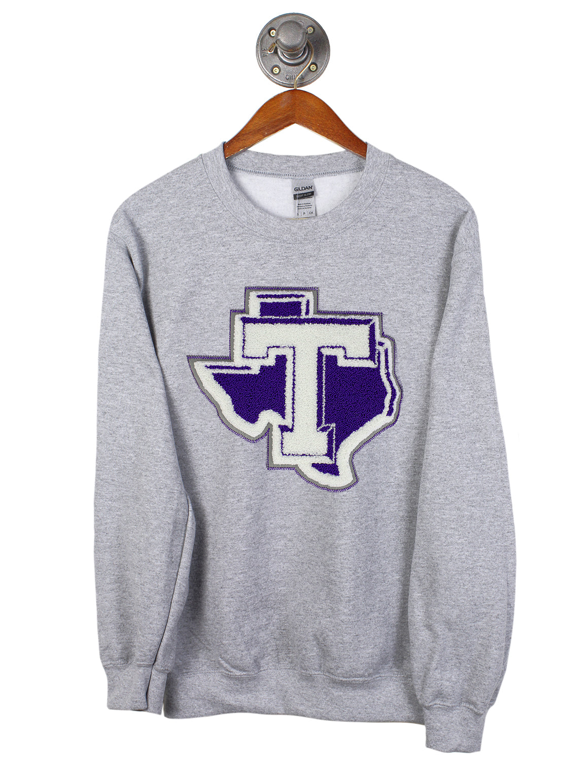 TSU Chenille Block T Texas Crewneck