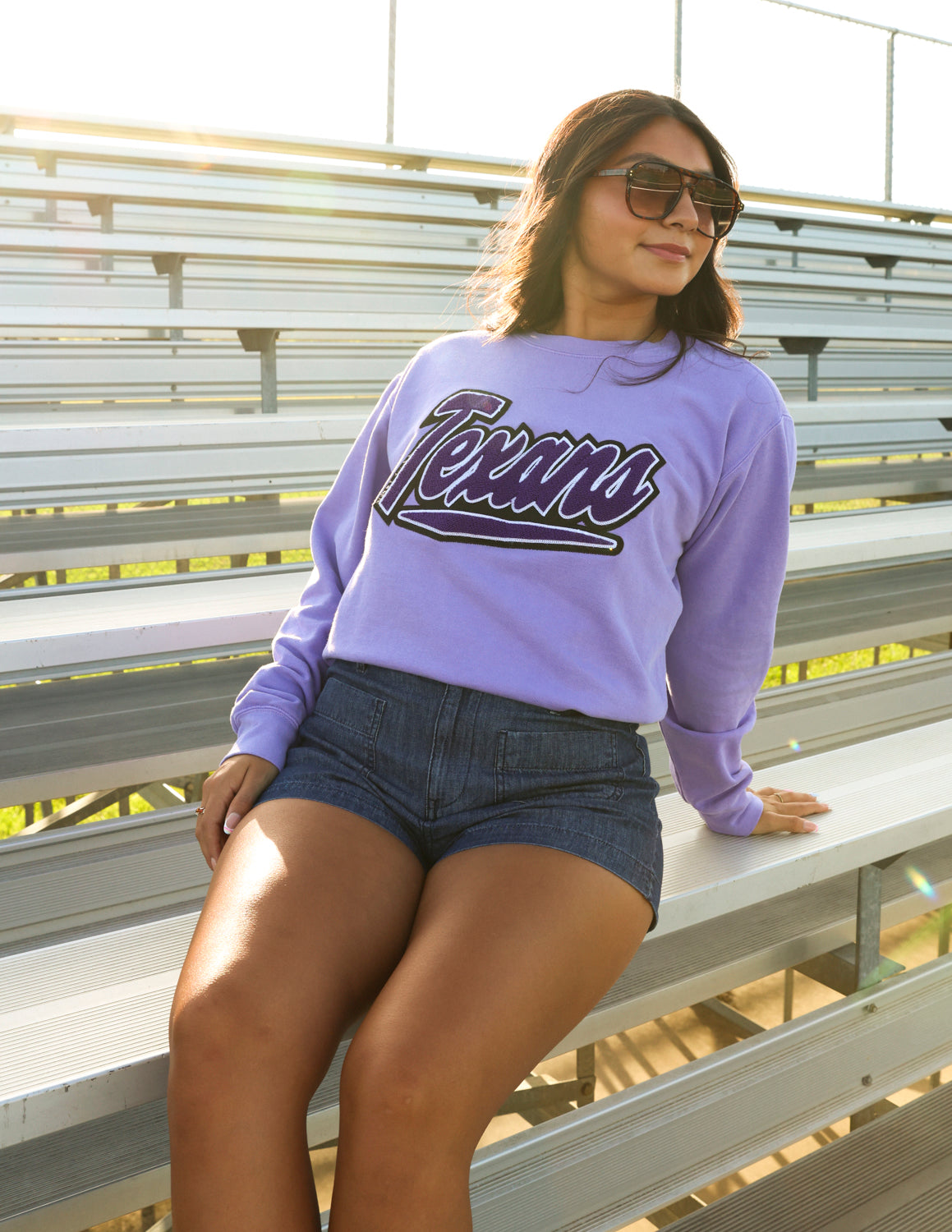 TSU Chenille Bold Script Crewneck