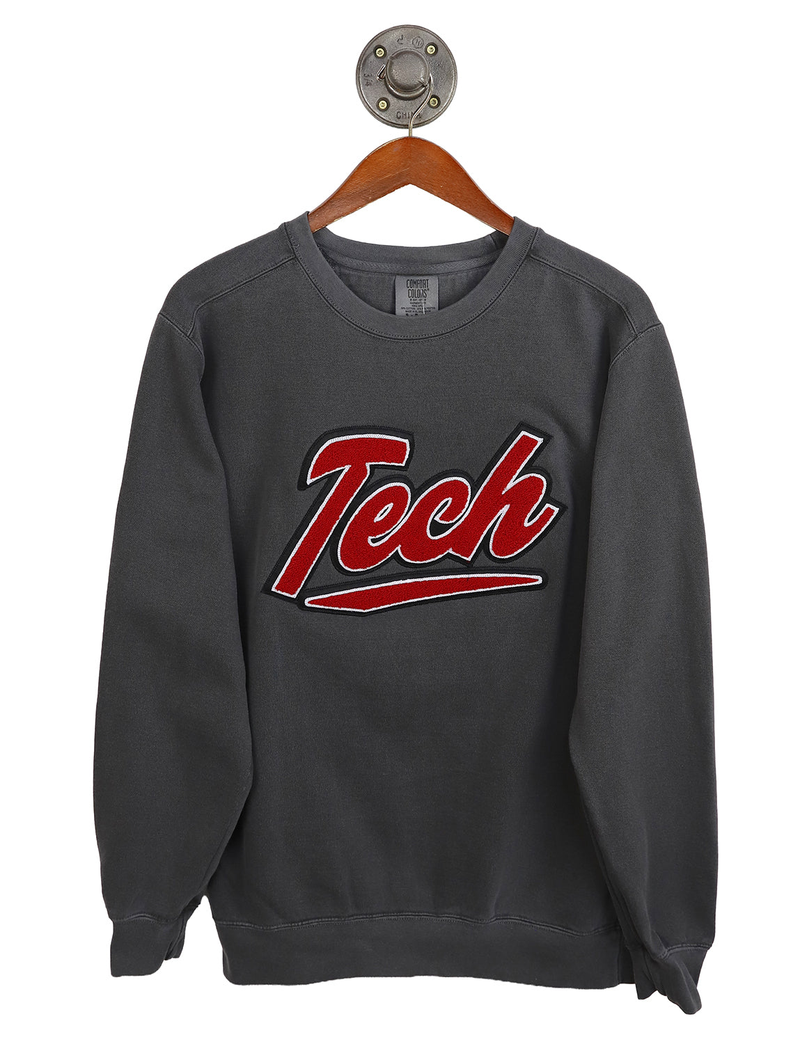 TTU Chennille Bold Script Crewneck