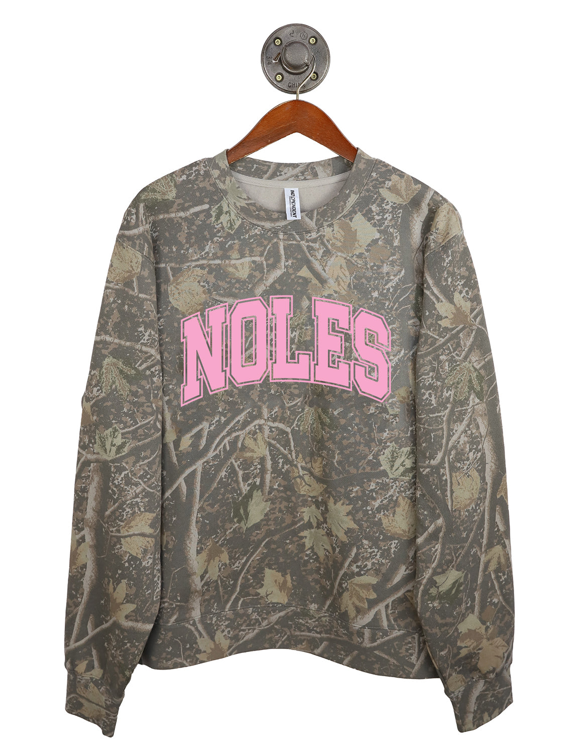 FSU Pink Totality Puff Camo Crewneck
