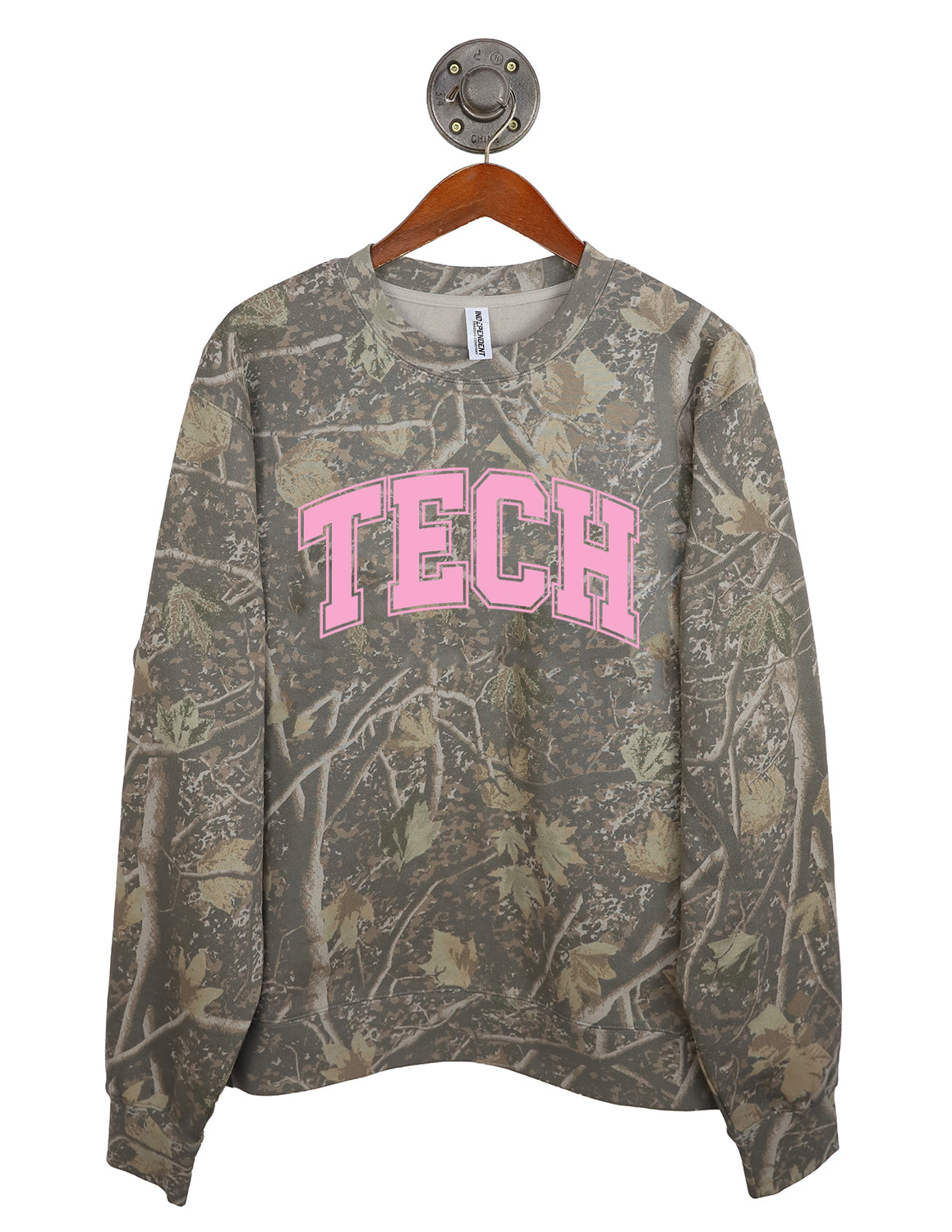TTU Pink Totality Puff Camo Crewneck