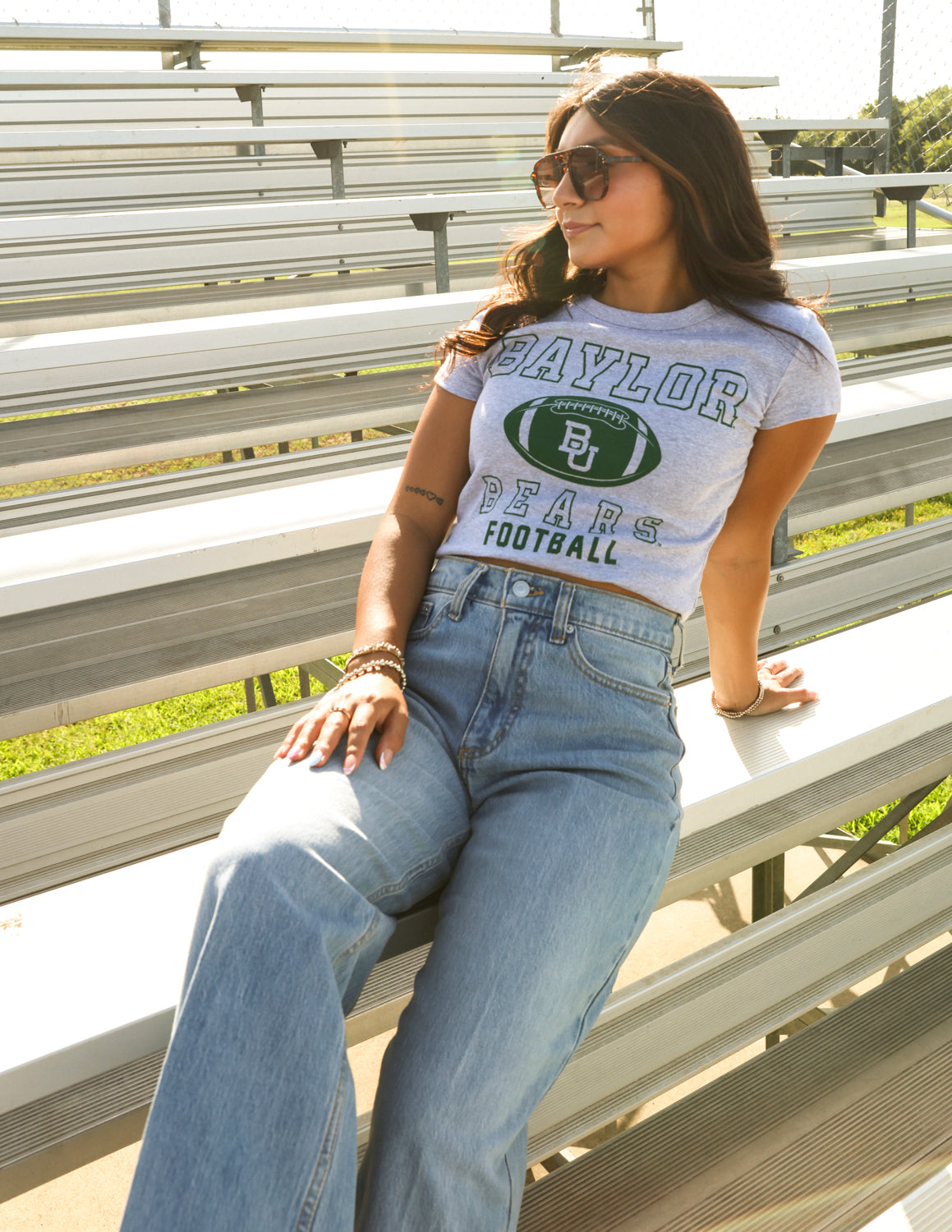 BU Football Easy Does It Micro Rib Baby Tee