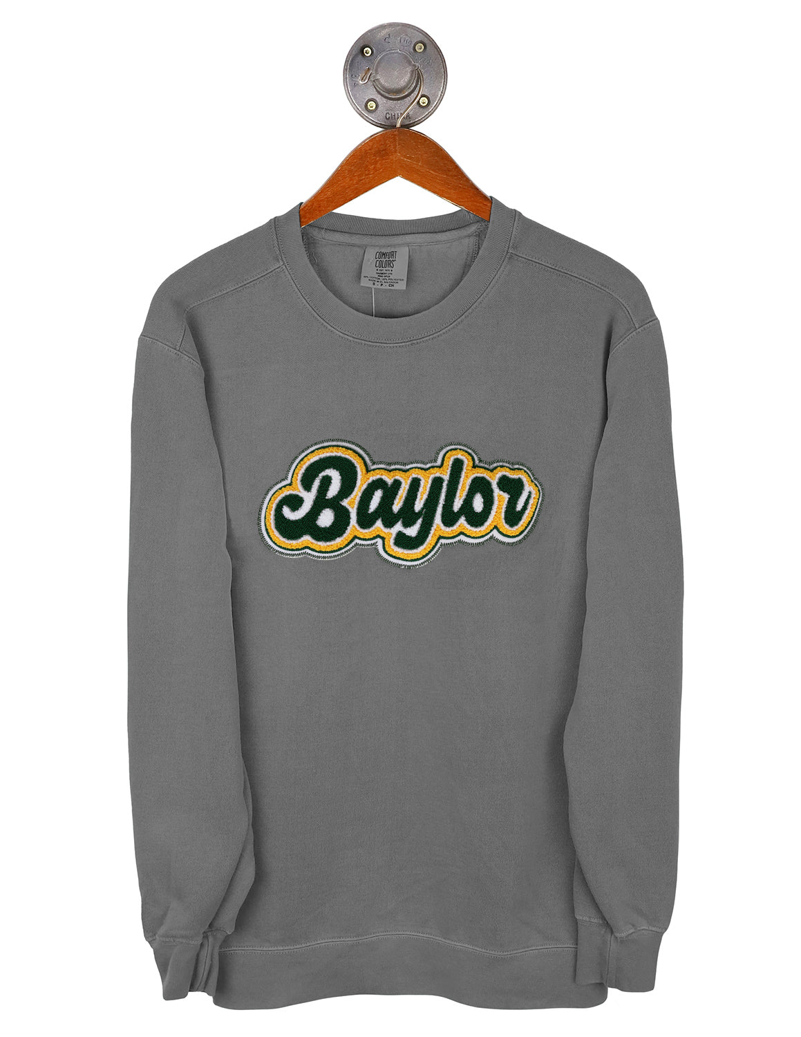 BU Chenille Bouncy Script Crewneck