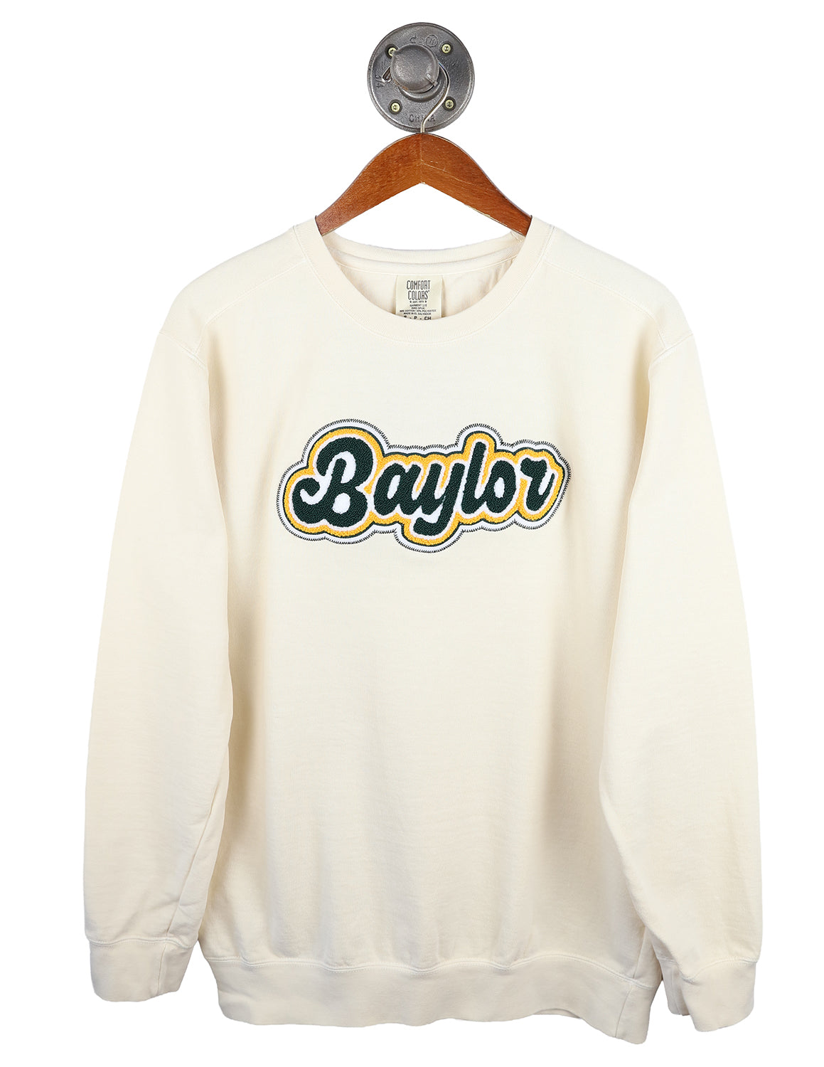 BU Chenille Bouncy Script Crewneck