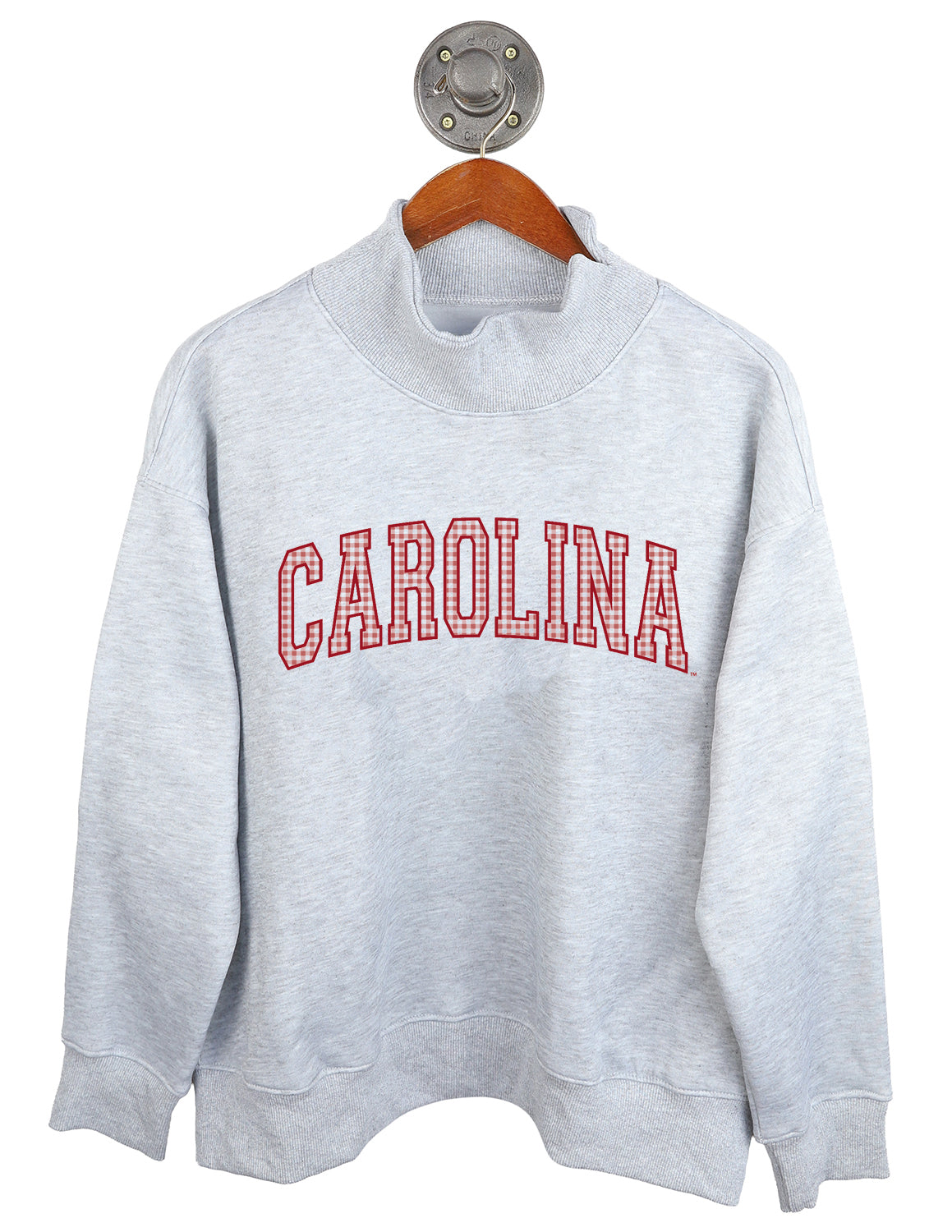 USC Prestige Gingham Mockneck Sweater