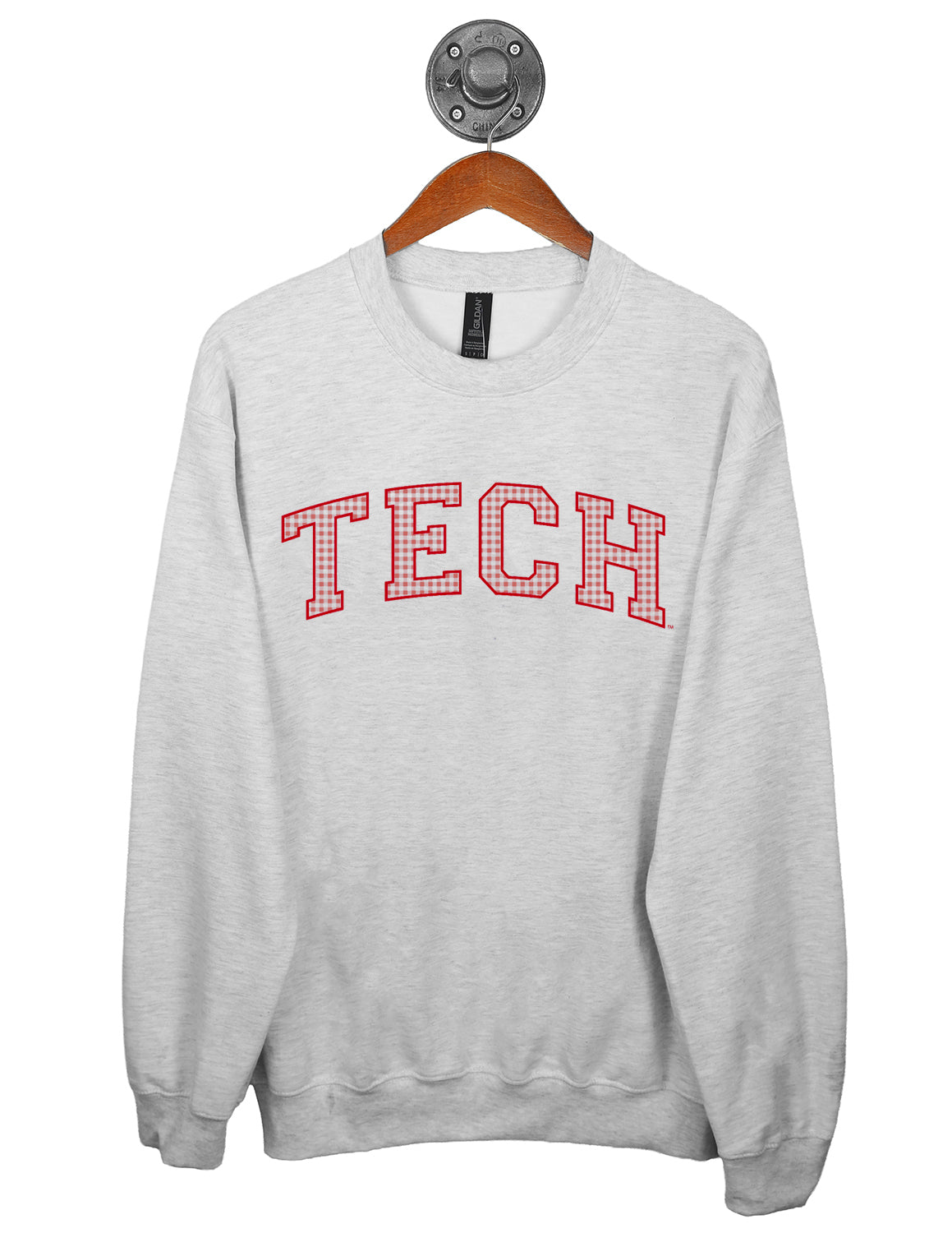 TTU Prestige Gingham Crewneck