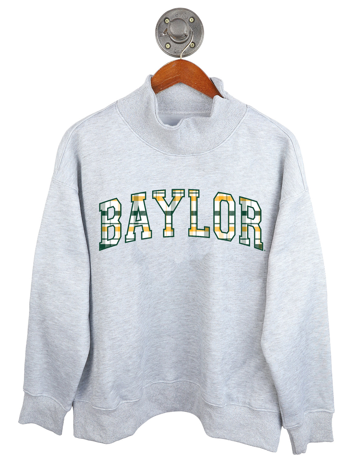 BU Prestige Plaid Mockneck Sweater