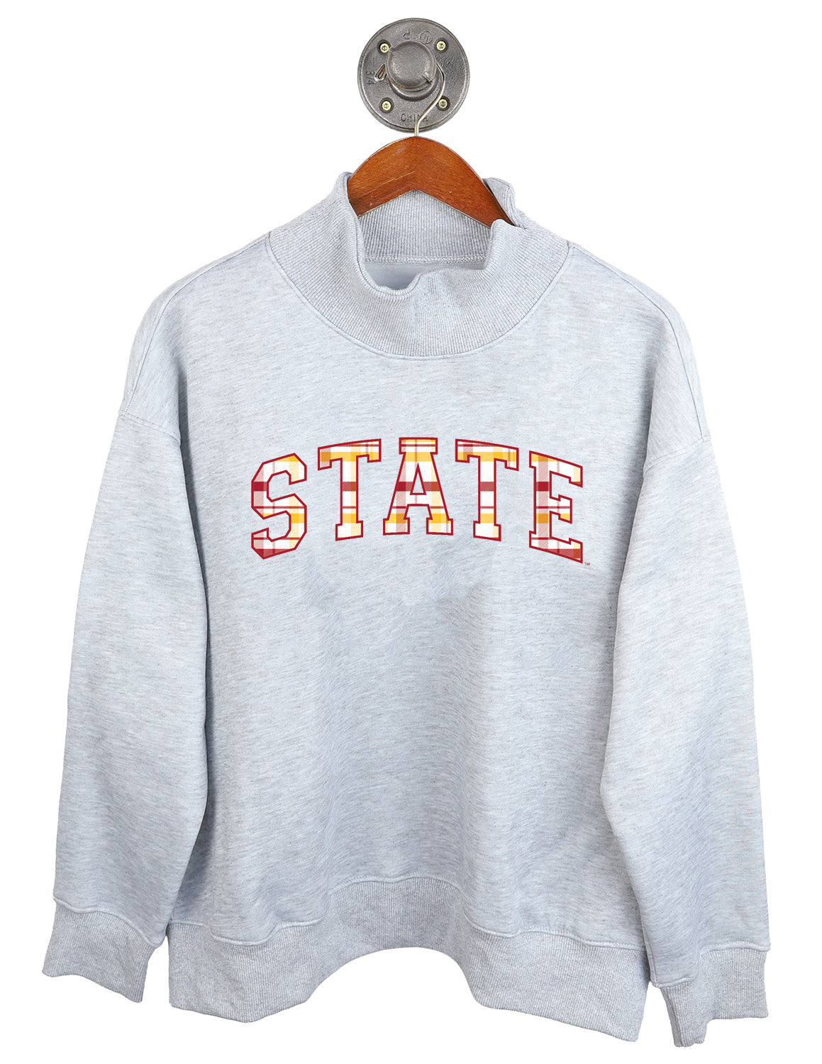 ISU Prestige Plaid Mockneck Sweater