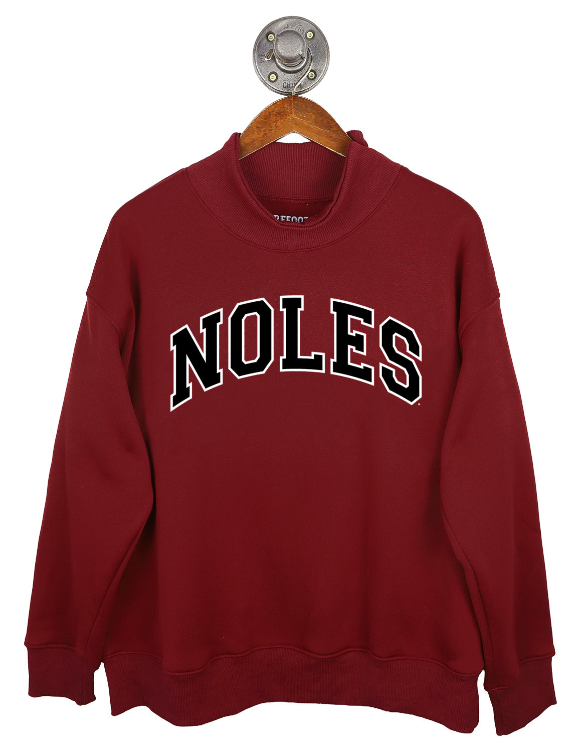 FSU Puff Outline Arch Mockneck Sweatshirt