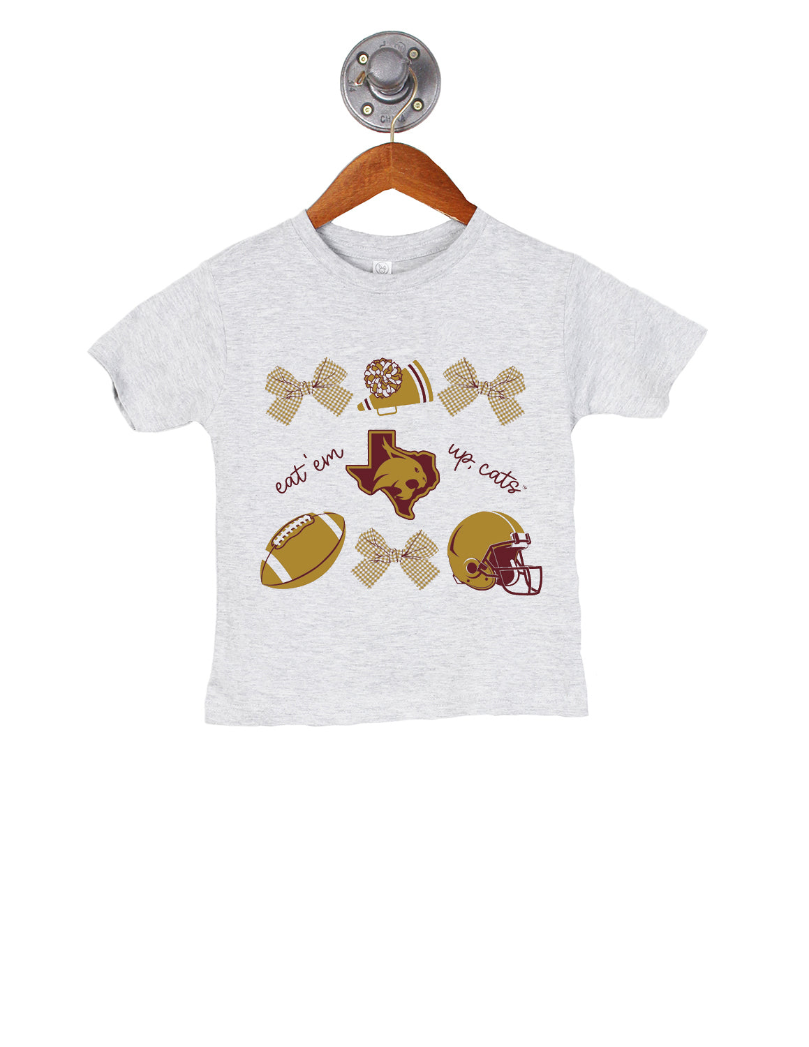 TXST Toddler Football Way to Bow Short Sleeve