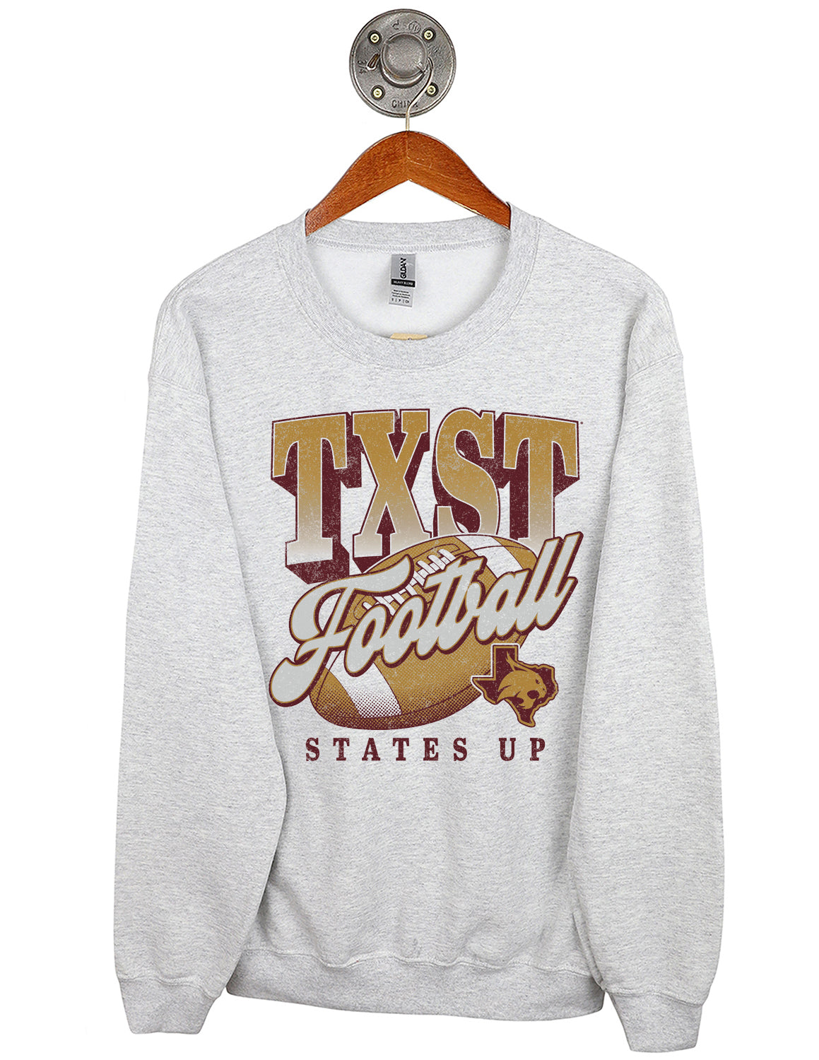 TXST Football on the Ball Crewneck