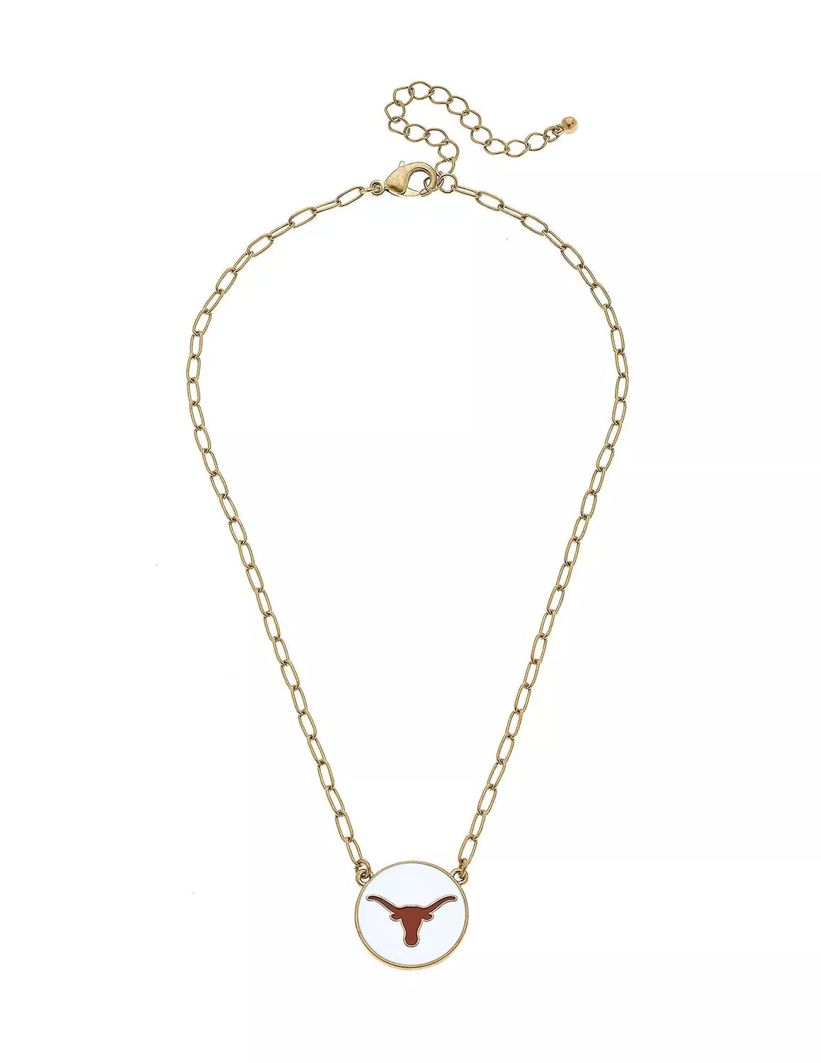 UT Enamel Disc Pendant Necklace