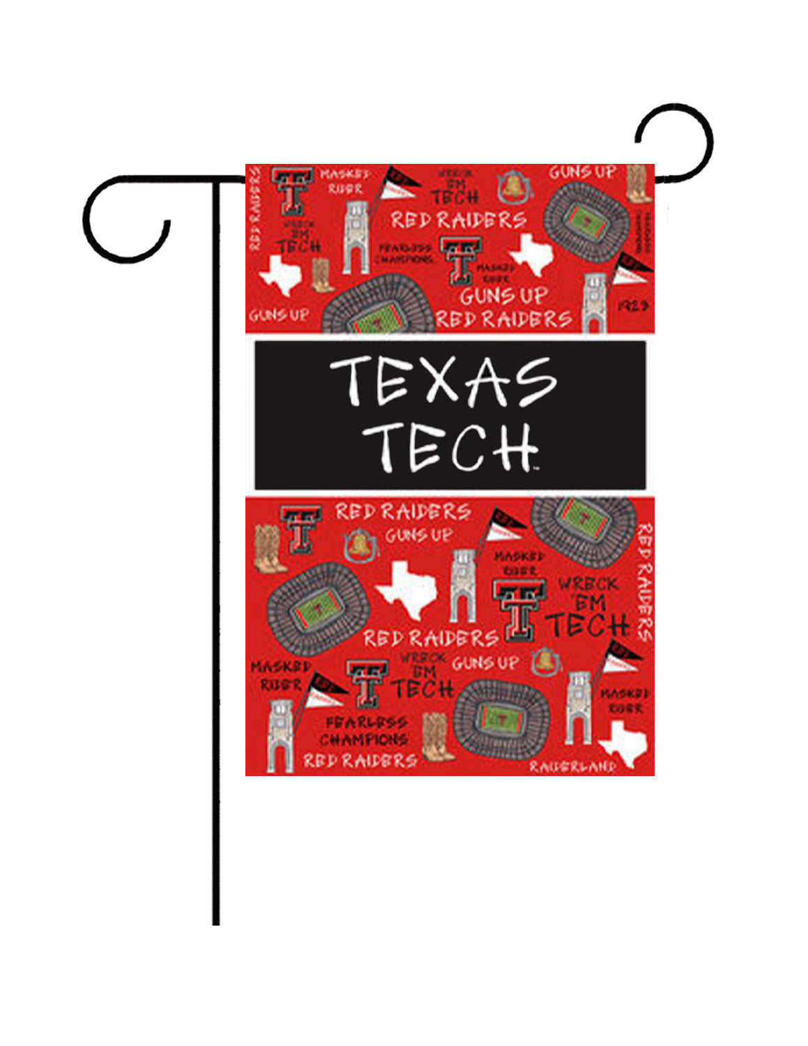 TTU Football Icon Garden Banner