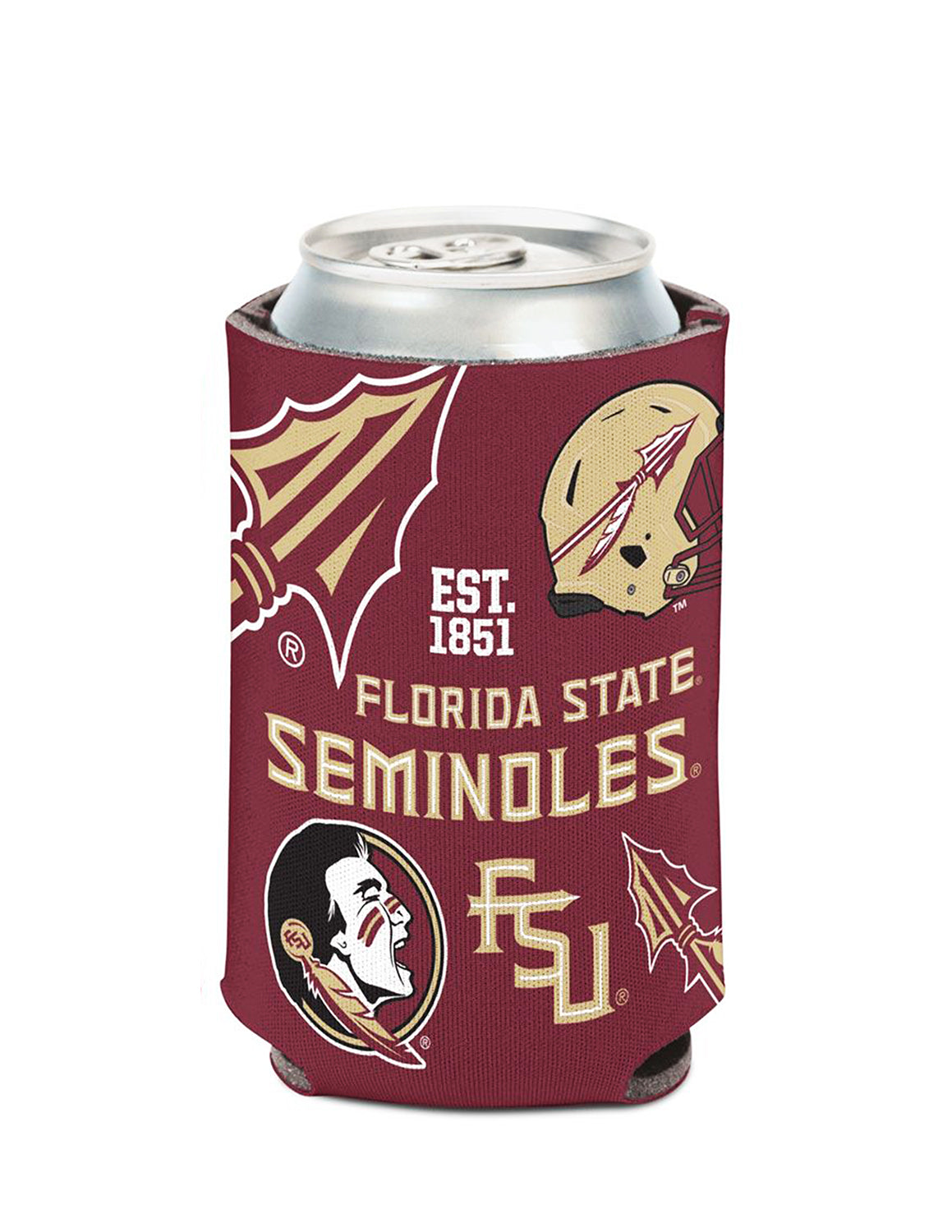 FSU Scatterprint Can Cooler