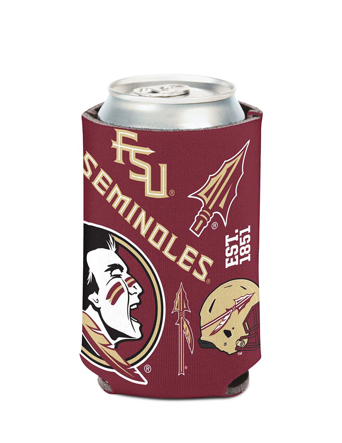 FSU Scatterprint Can Cooler