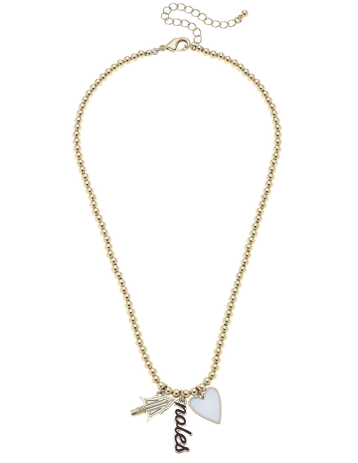 FSU Ball Bead Charm Necklace