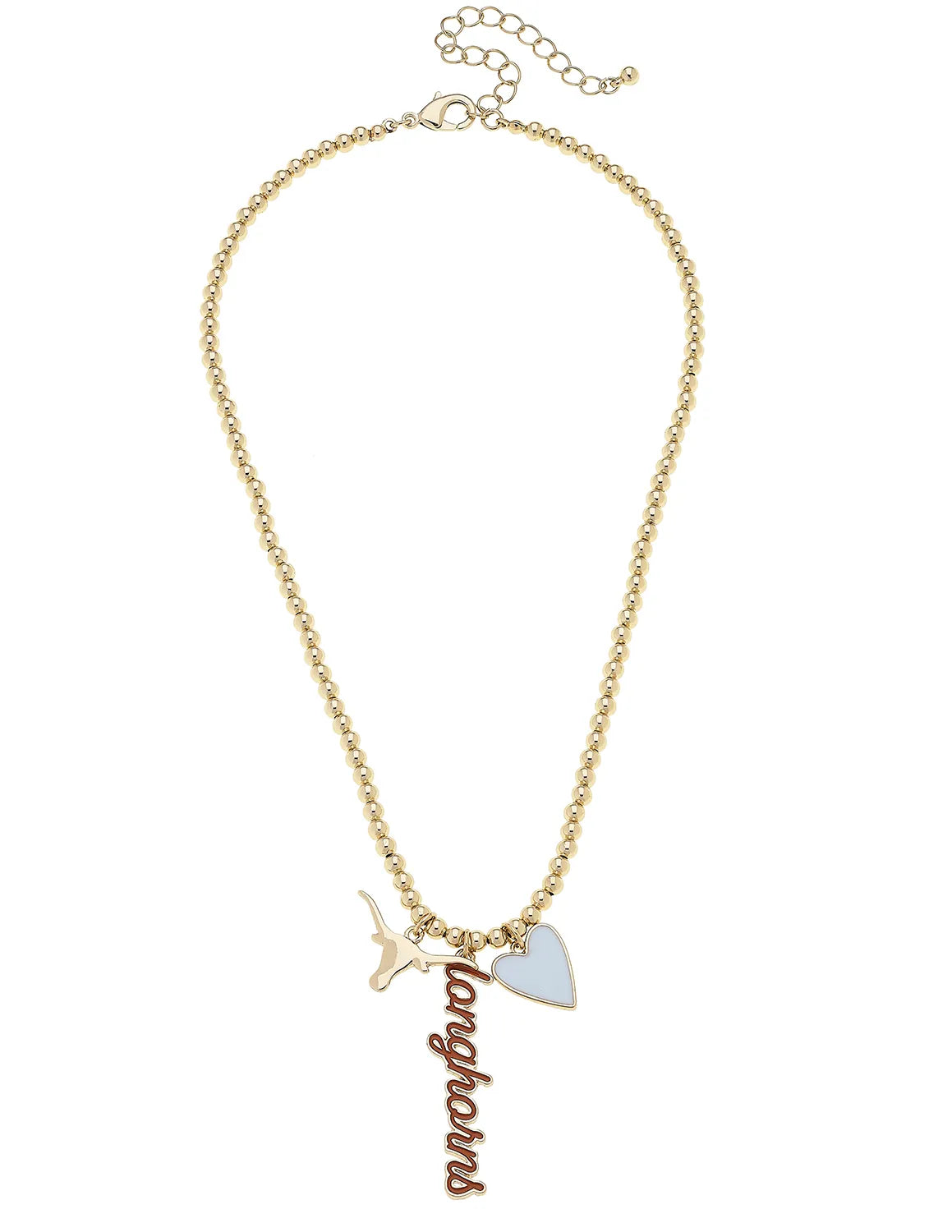 UT Ball Bead Charm Necklace