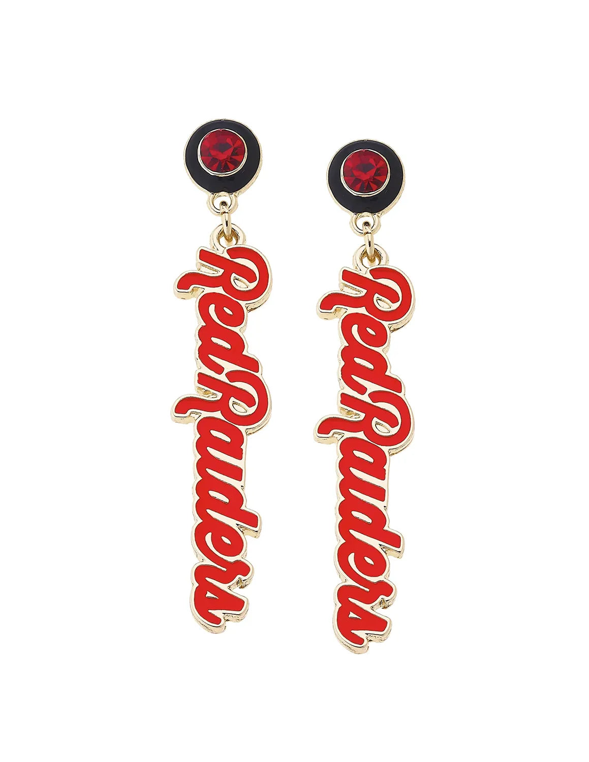 TTU Autograph Enamel Earrings