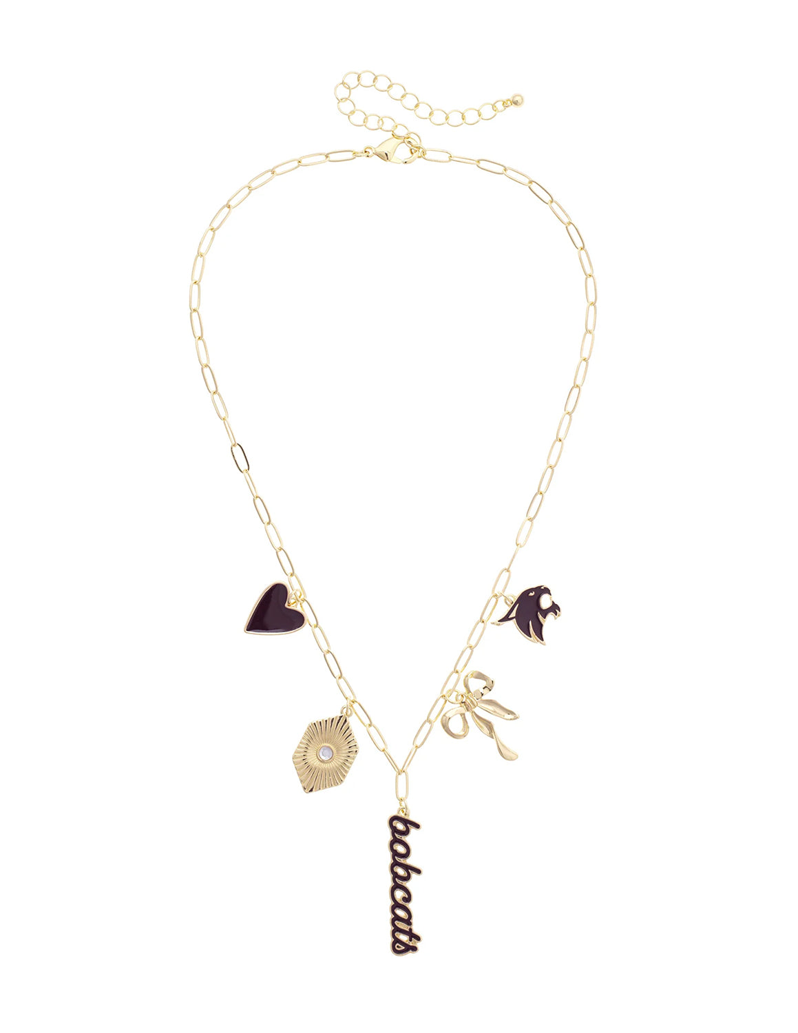 TXST Bobcats Paper Clip Charm Collector Necklace