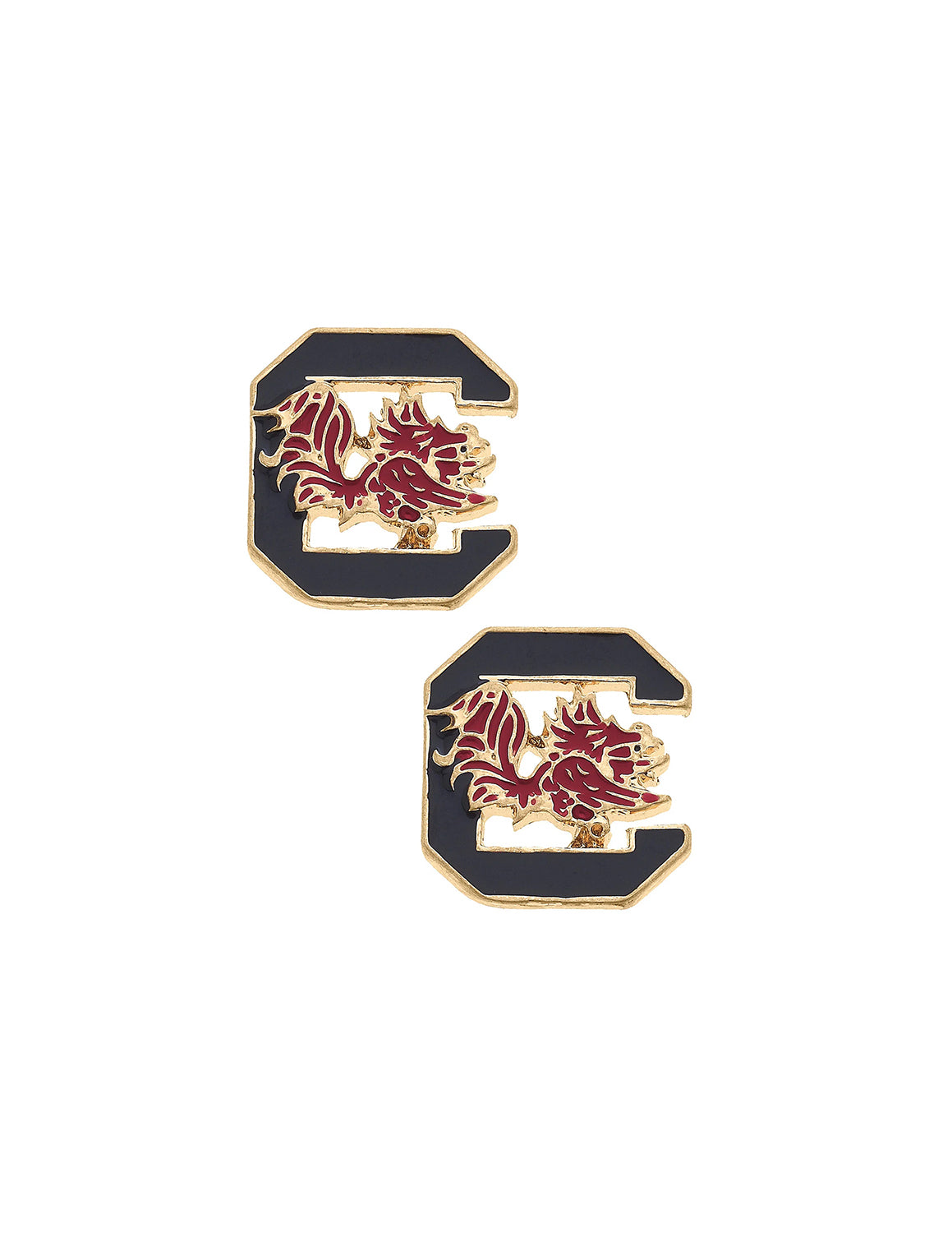 USC Gamecocks Enamel Logo Stud Earrings