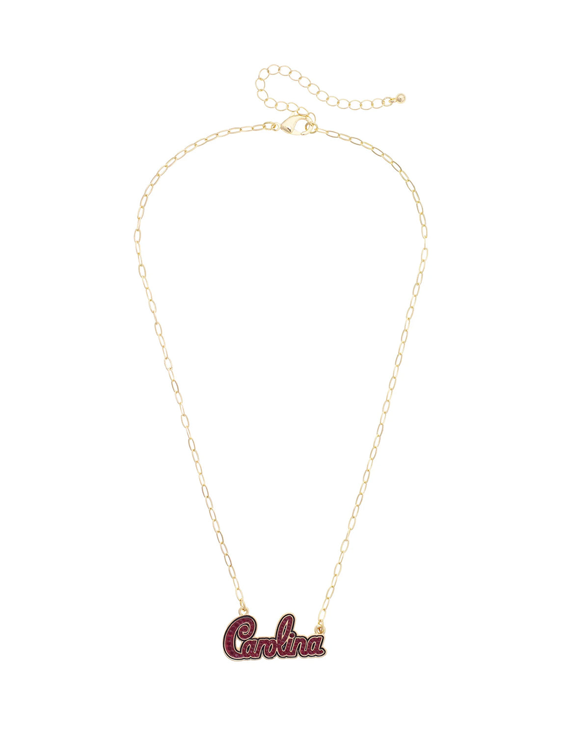 USC Gamecocks Pave Outline Necklace