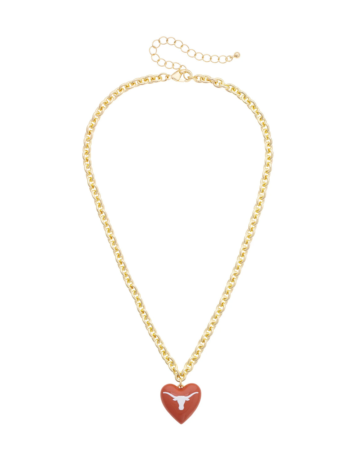 UT Longhorns Heart Pendant Necklace
