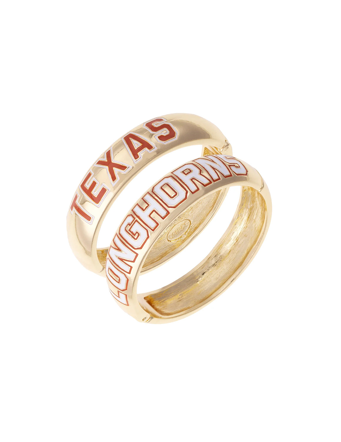 UT Longhorns Polished Metal Hinge Bangle