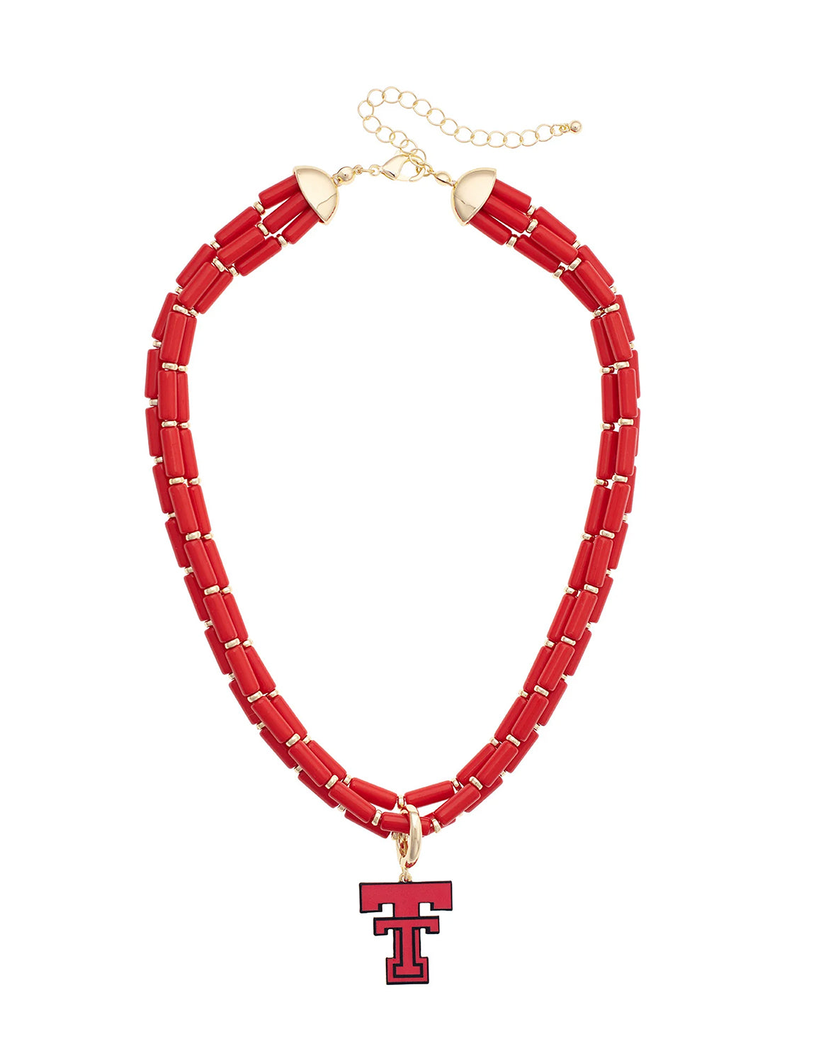 TTU Red Raiders Multi-Strand Beaded Logo Necklace