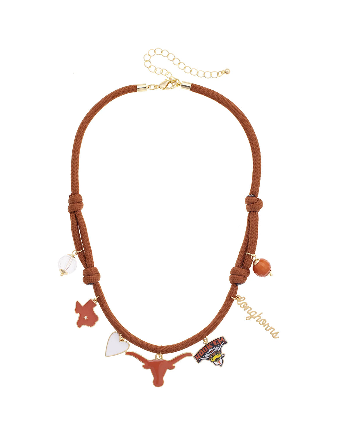 UT Longhorns Paracord Multi Charm Necklace