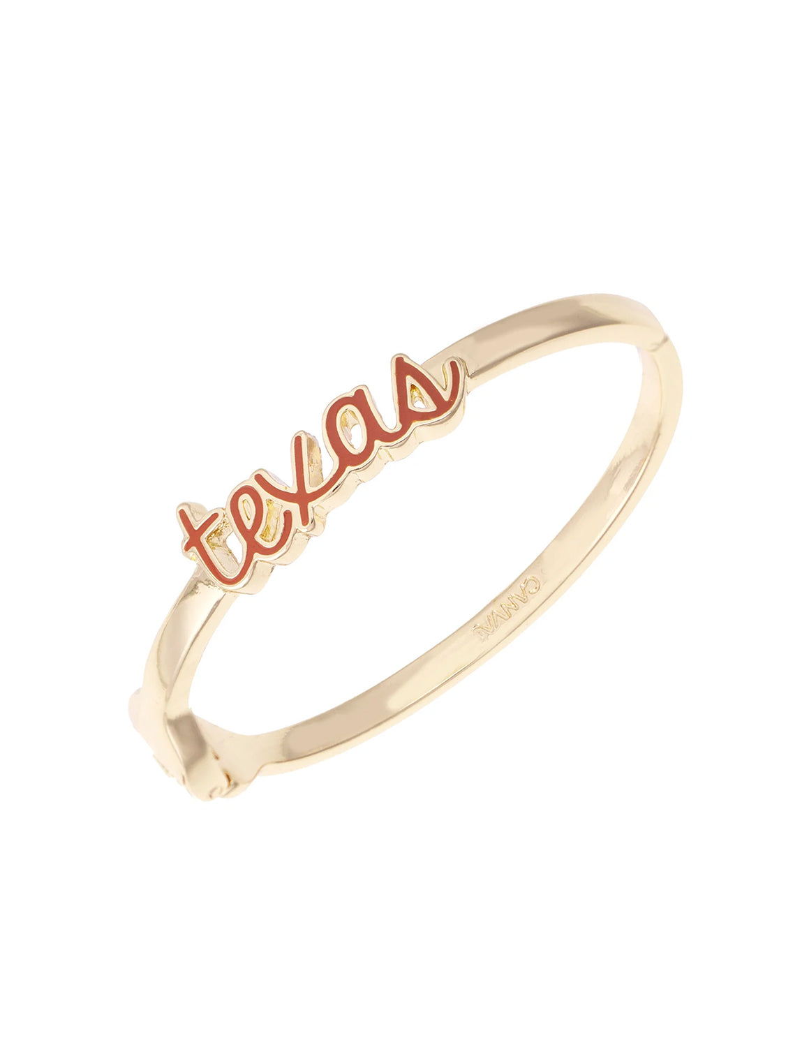 UT Longhorns Cursive Enamel Hinge Bangle