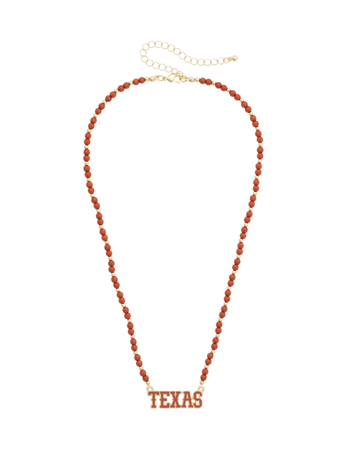 UT Longhorns Beaded Spirit Necklace
