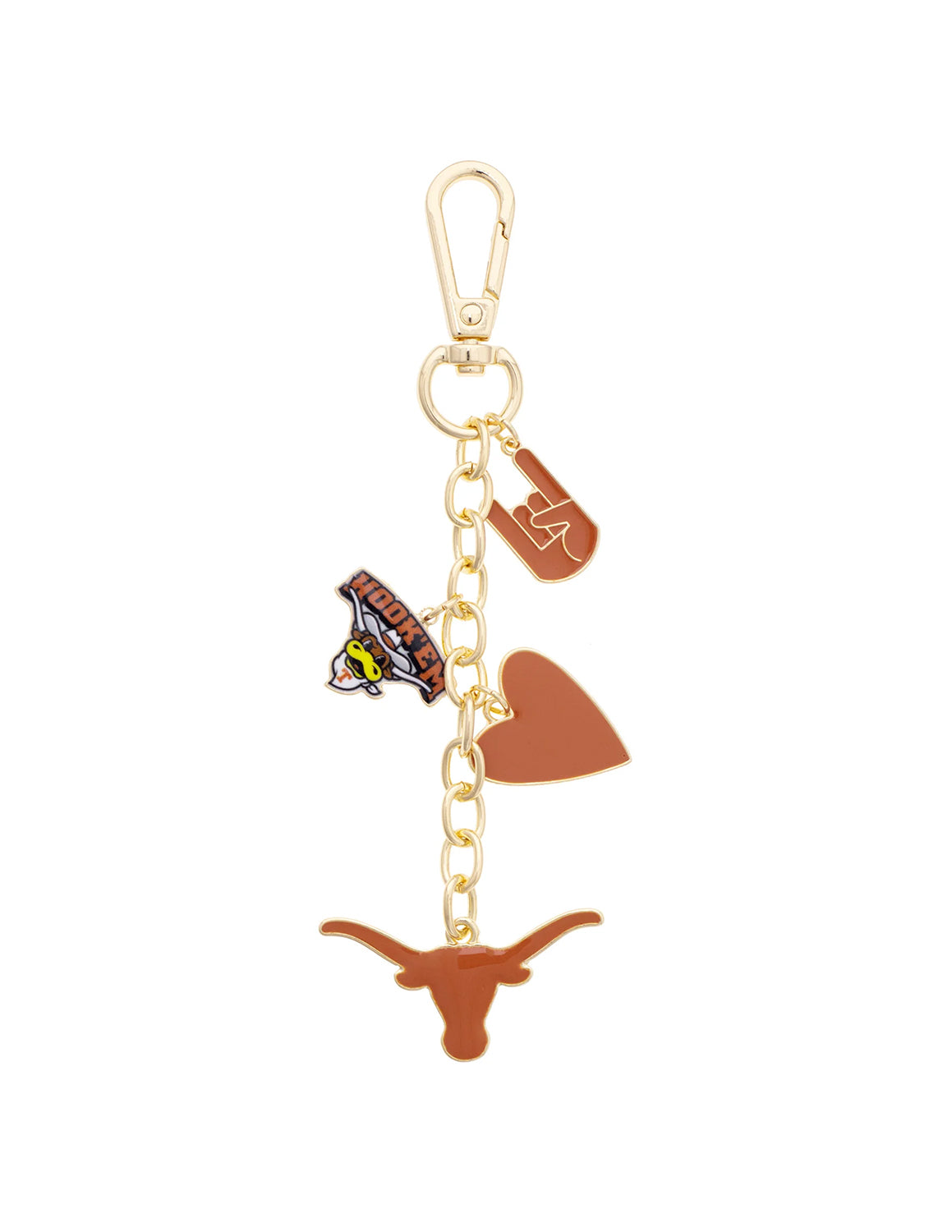 UT Heart Cluster Bag Charm