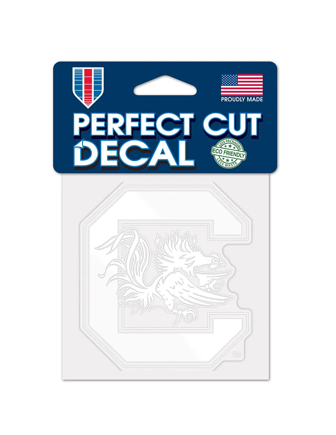 USC Gamecocks White Perfect Cut Decal
