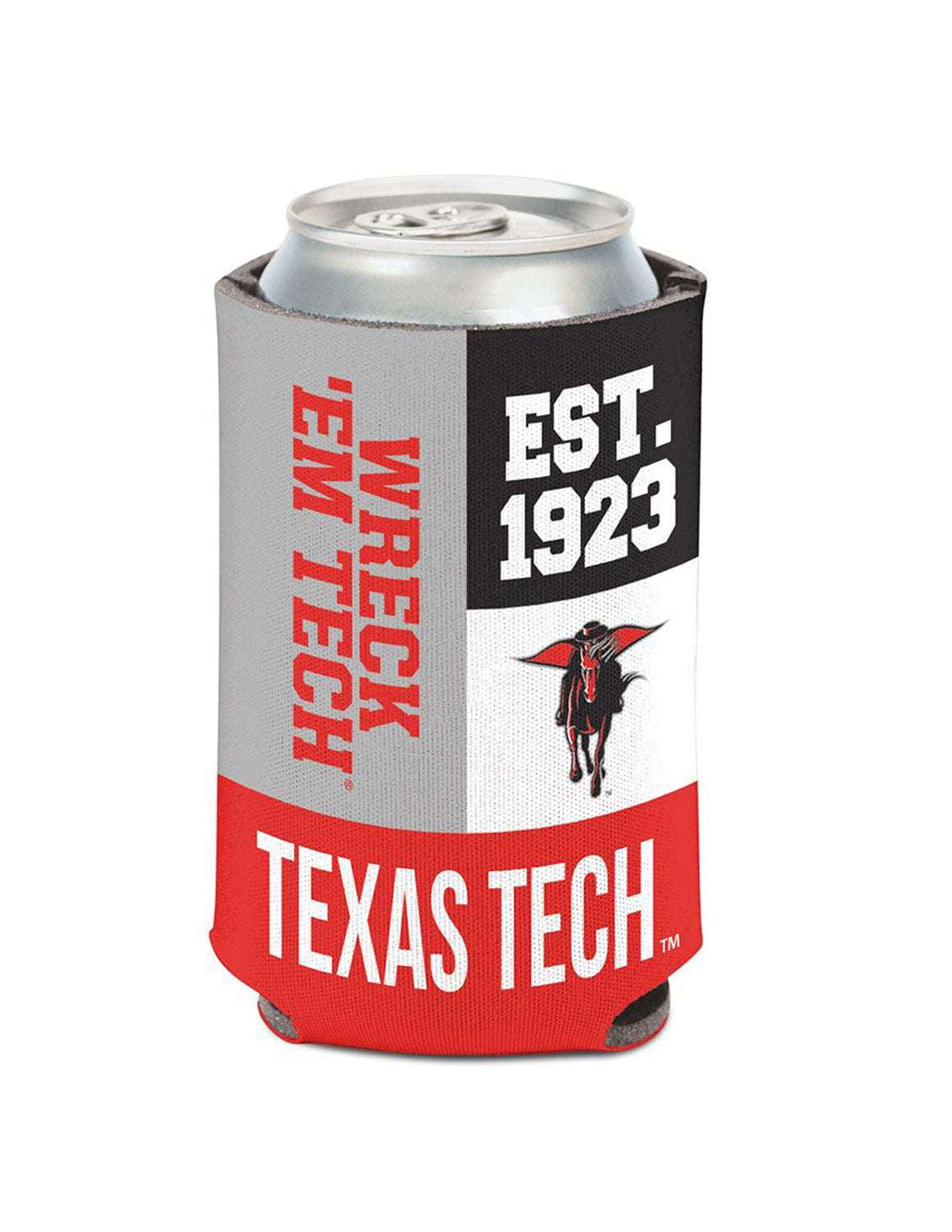 TTU Raider Color Block Can Cooler