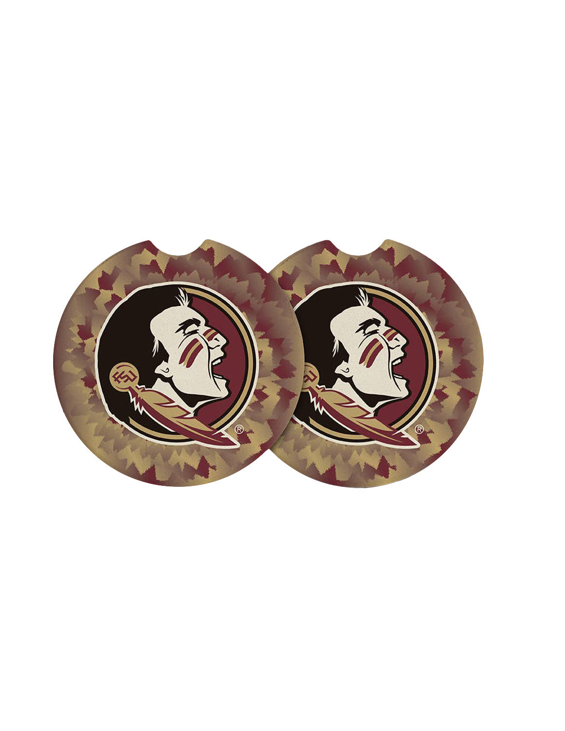 FSU Tie Dye Car Coasters