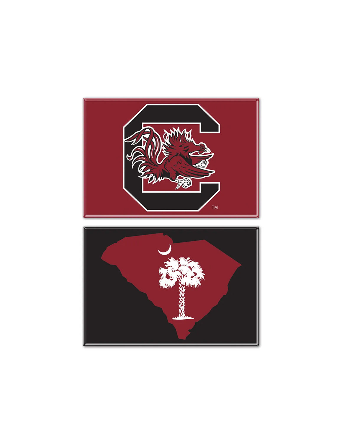 USC Palmetto Moon Rectangle Magnet 2 Pack