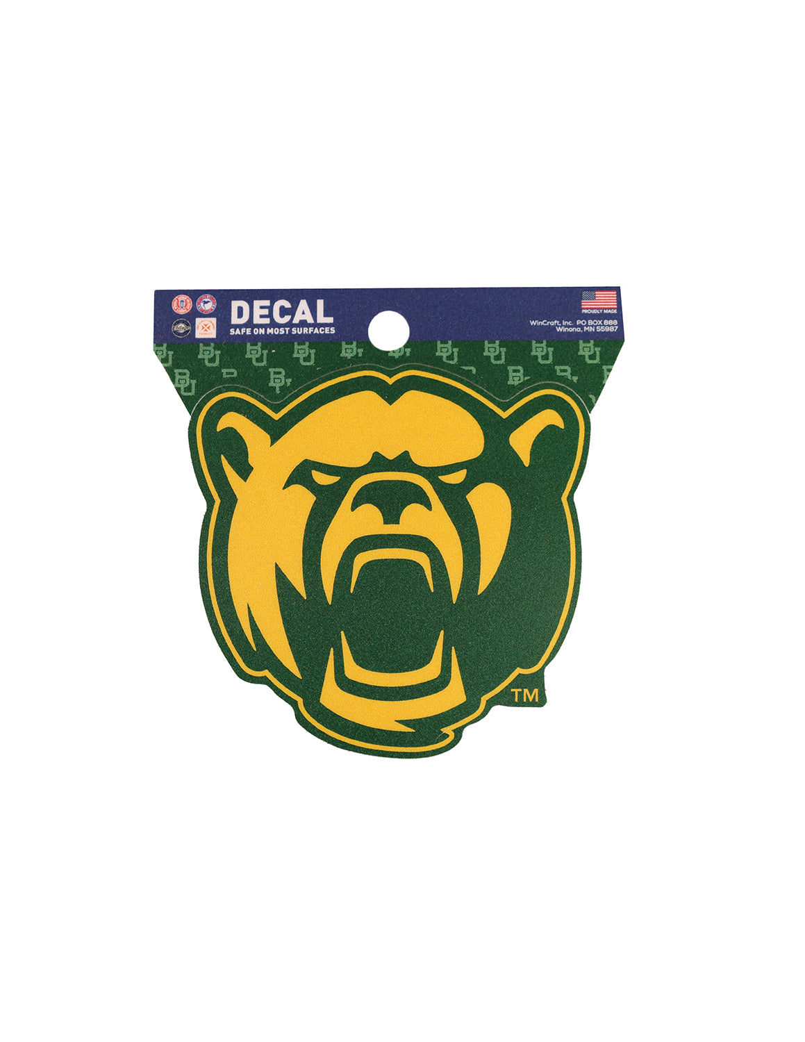 BU Mascot Head Clean Cut Decal
