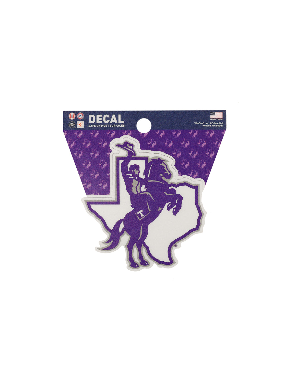 TSU Texan Rider Clean Cut Decal