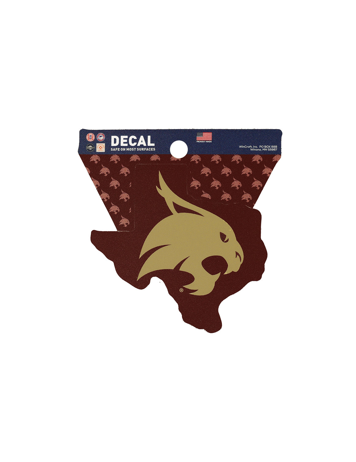 TXST Bobcat Head Clean Cut Decal