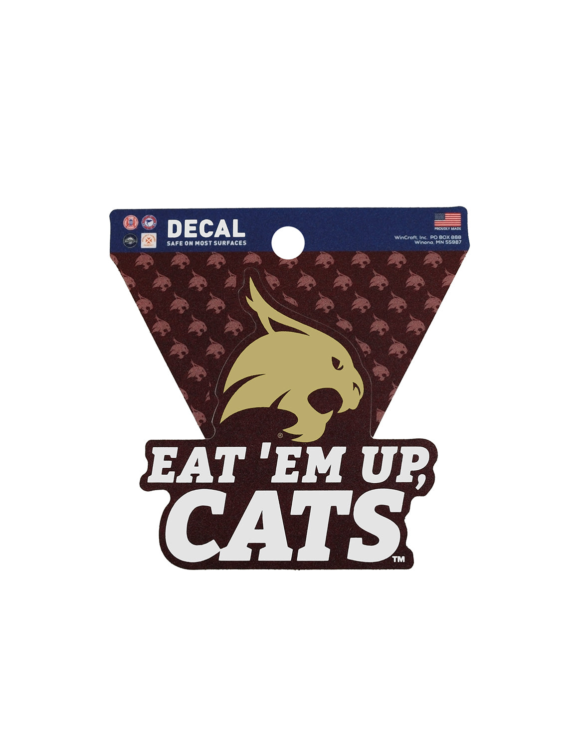 TXST Eat 'Em Up Cats Clean Cut Decal